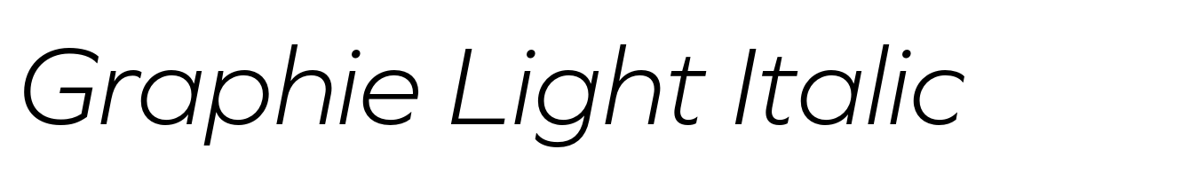Graphie Light Italic